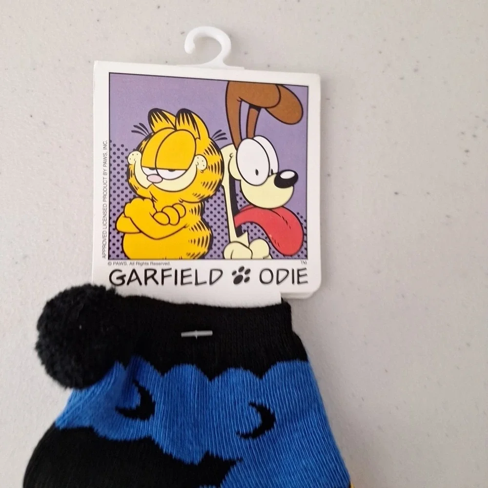 Vintage GARFIELD The Cat HALLOWEEN DEVIL Crew Socks Women's Size 9-11  NEW